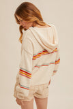 Stripe Textured Sweater Hoodie