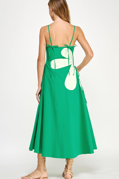 Side Cut-out Flower Detail Dress