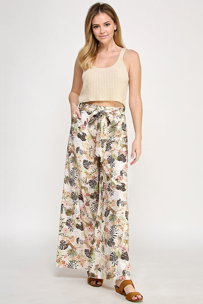 Tropical Wide-Leg Pant