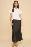 Satin Midi Skirt