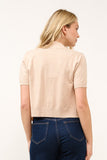 Short Sleeve Knit Bolero Khaki