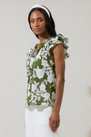 Floral Siya Ruffle Top