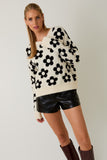 Bold Floral Pattern Sweater