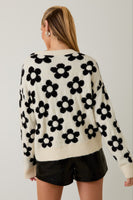 Bold Floral Pattern Sweater