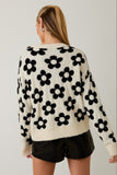 Bold Floral Pattern Sweater