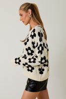 Bold Floral Pattern Sweater