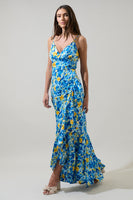 Zia Satin Floral Maxi Dress