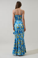 Zia Satin Floral Maxi Dress