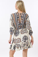 Dolman Sleeve Tie Front Dress