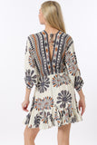 Dolman Sleeve Tie Front Dress