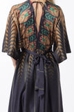 Kimono Sleeve Belted Maxi Dress