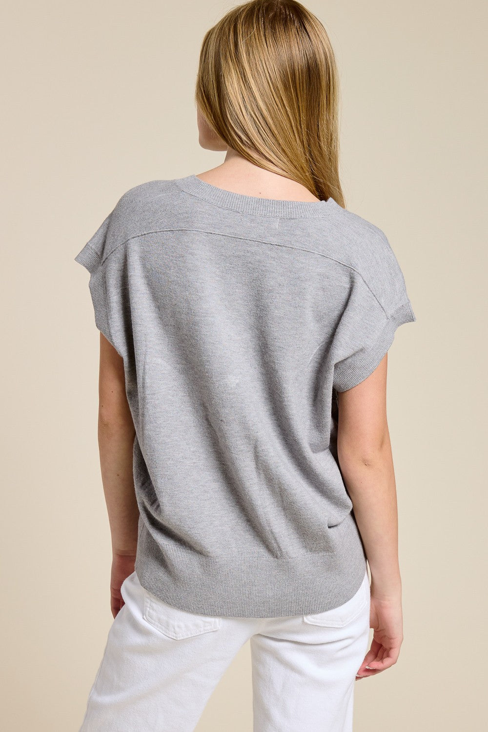 Luxe Dolman V-Neck Sweater Tee