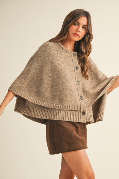 Sweater Cape Cardigan