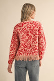 Floral Fringed Cardigan