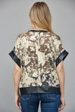 Abstract Metallic Pattern Top
