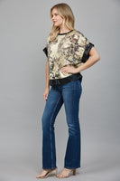 Abstract Metallic Pattern Top