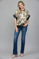 Abstract Metallic Pattern Top