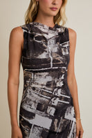 Cowl Neck Sleeveless Maxi Dress