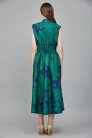 Floral Smocked Zip Front Dress