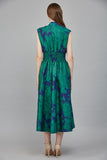 Floral Smocked Zip Front Dress