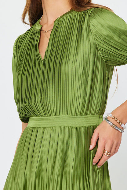 Pleated Tiered Maxi Dress