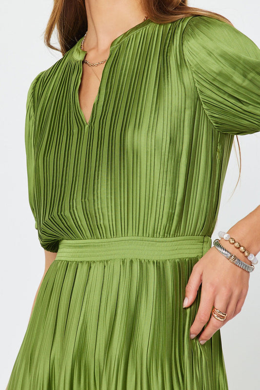 Pleated Tiered Maxi Dress