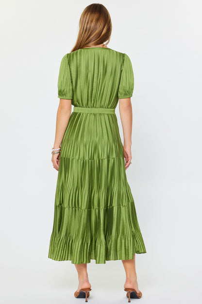 Pleated Tiered Maxi Dress