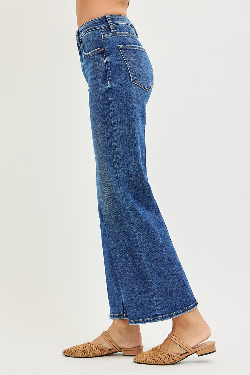 High Rise Ankle Straight Leg