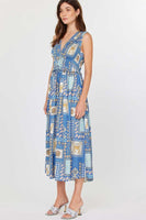 Coastal Patchwork Midi Dress