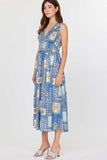 Coastal Patchwork Midi Dress