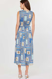Coastal Patchwork Midi Dress