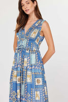 Coastal Patchwork Midi Dress