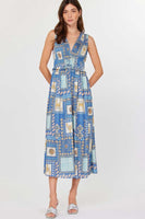 Coastal Patchwork Midi Dress