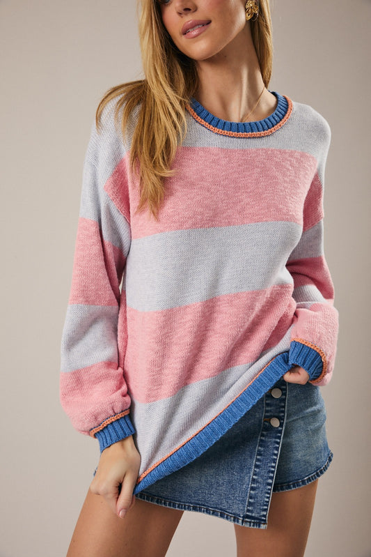 Long Sleeve Stripe Sweater