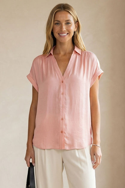 Short Sleeve Blouse English Rose