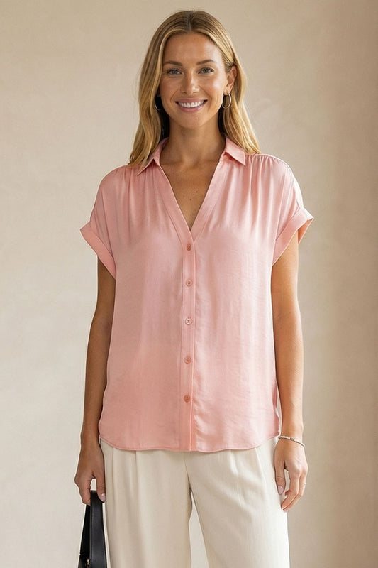 Short Sleeve Blouse English Rose