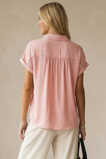 Short Sleeve Blouse English Rose