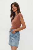 Joni Power Shoulder Tee Terra