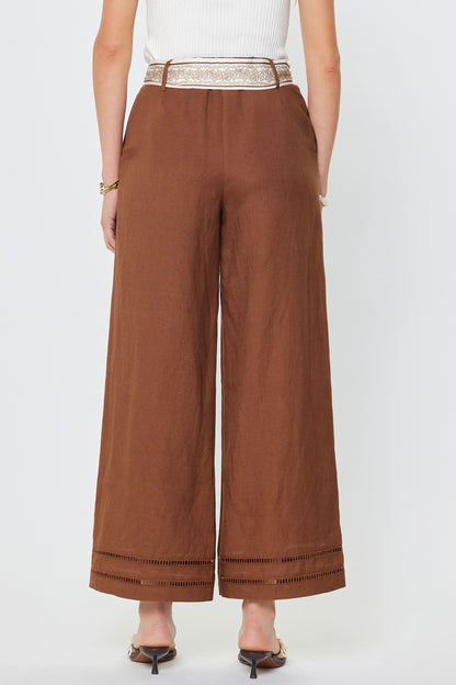 Linen Pants with Scarf Belt