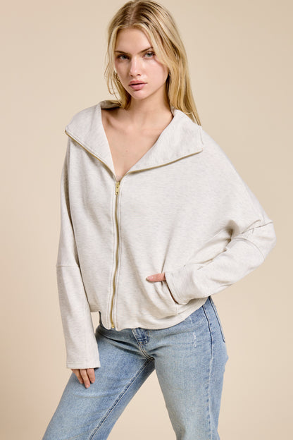 Structured Zip Collar Jacket