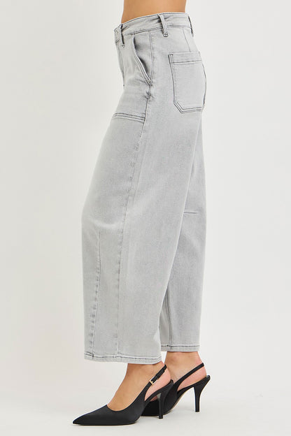 Slouchy Cropped Barrel Jeans