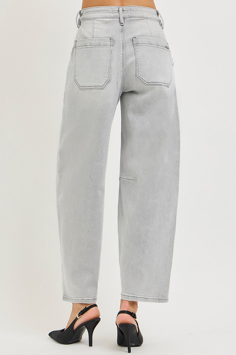 Slouchy Cropped Barrel Jeans