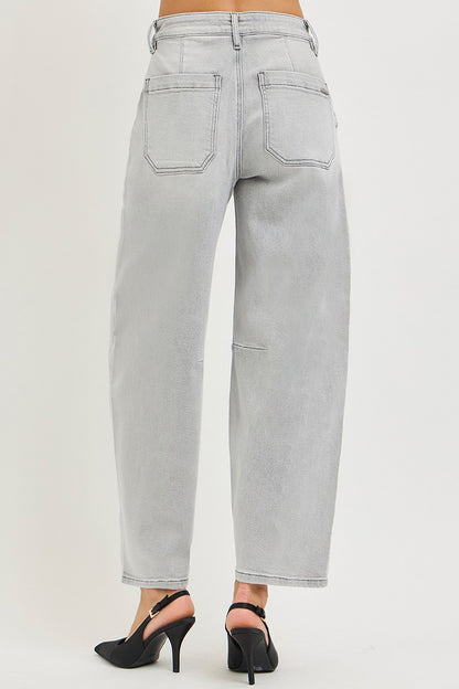 Slouchy Cropped Barrel Jeans