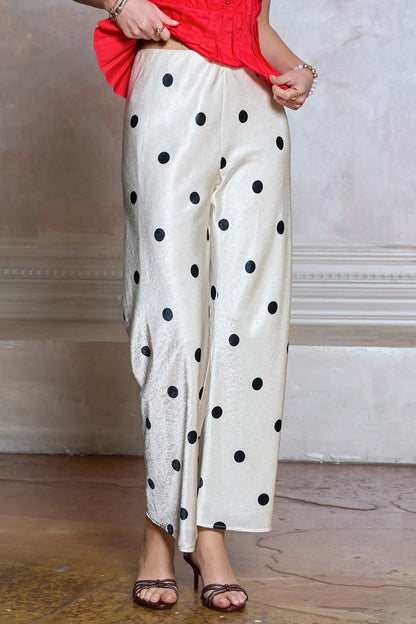 Polka Dot Full Length Pants