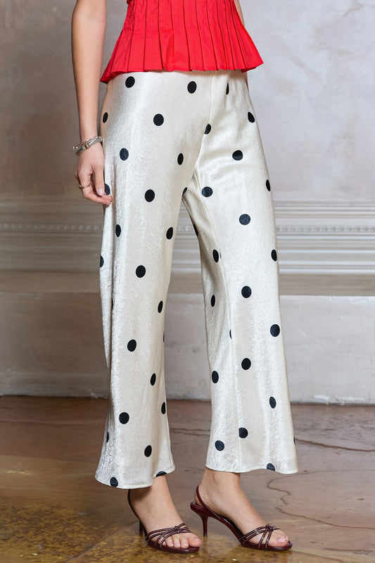 Polka Dot Full Length Pants