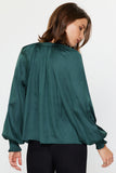 Split Neck Blouse Hunter Green