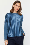 Front Satin Knit Top