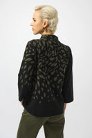 Mock Neck Animal Print Sweater