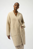 Oversize Collarless Coat