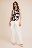 Shirring Neckline Sleeveless Top